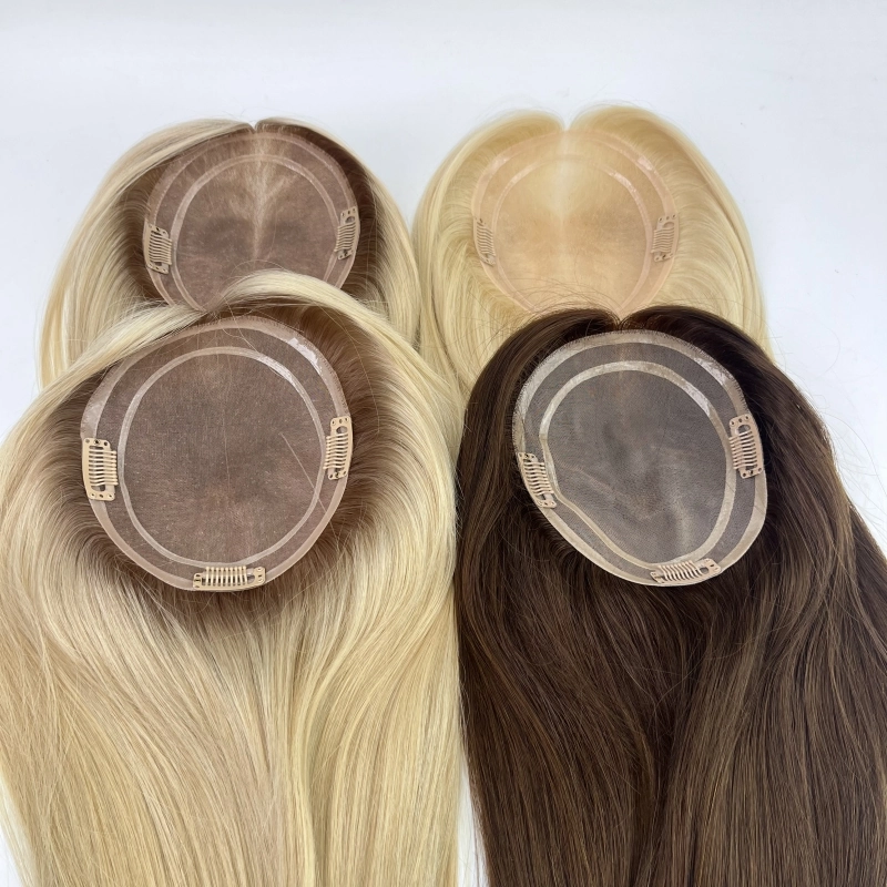 Hot sale 5.5×6 inch mono topper in stock virgin human hair for hair loss women YR0062